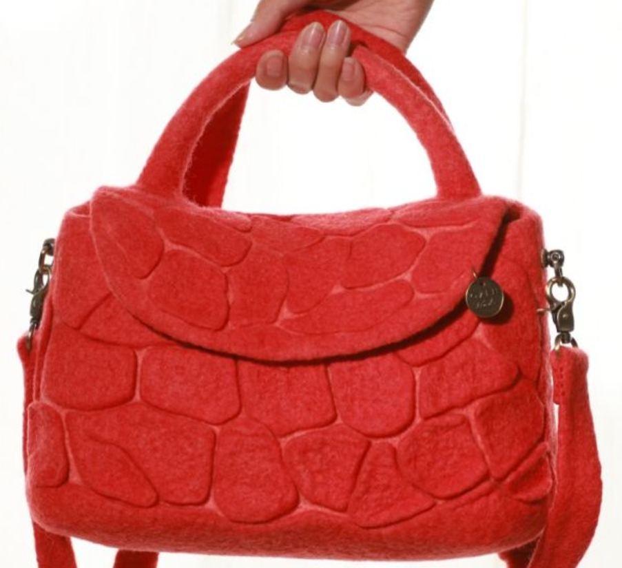 Mosaic Crimson Satchel Bag